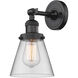 Franklin Restoration Small Cone 1 Light 6 inch Oil Rubbed Bronze Semi-Flush Mount Ceiling Light in Clear Glass, Franklin Restoration