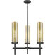Lincoln 3 Light 21.25 inch Weathered Zinc Pendant Ceiling Light in Mercury Glass