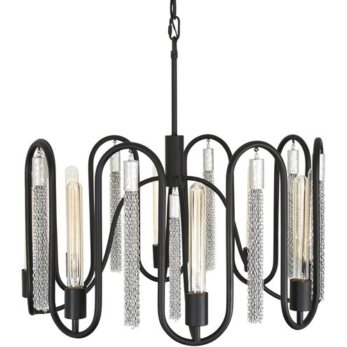 Darden 8 Light 24 inch Matte Black/Painted Chrome Pendant Ceiling Light