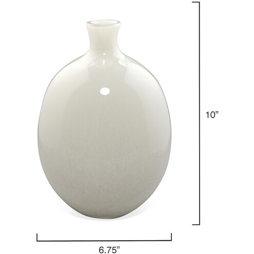 Minx 10 X 7.75 inch Vases in White Glass, Set of 2