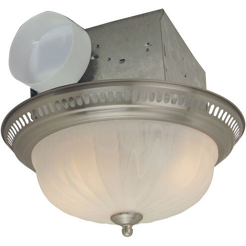 Teiber Stainless Steel Bath Exhaust Fan in Alabaster Swirl Glass, with Light