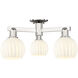 Arcadia White Venetian 3 Light 23.25 inch Polished Nickel Semi-Flush Mount Ceiling Light