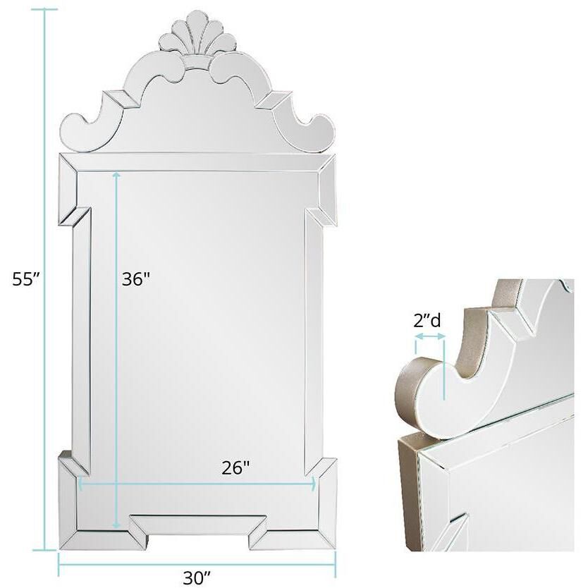 Highgrove 55 X 30 inch Silver Wall Mirror