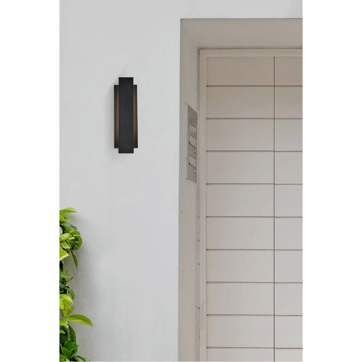 Raine 17 inch Black Outdoor Wall Light