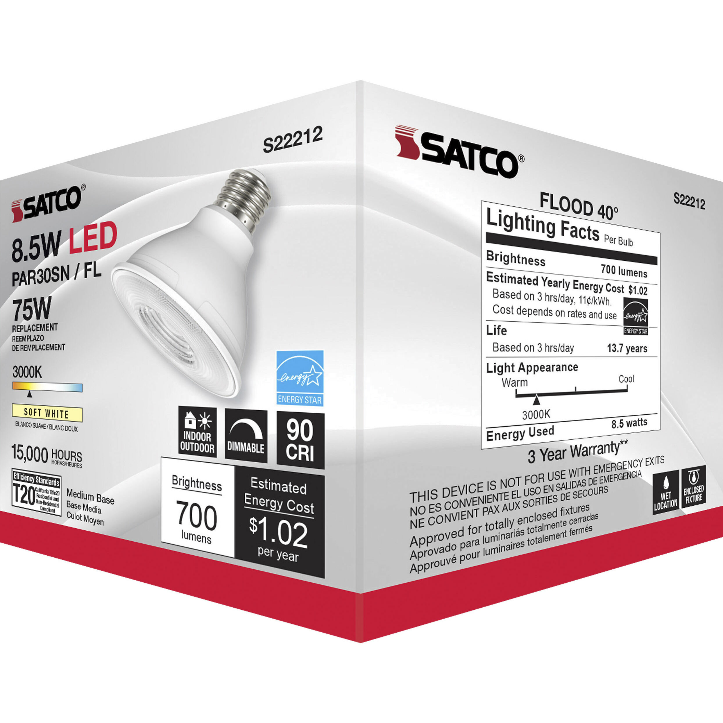 Lumos LED LED PAR Medium 8.50 watt Light Bulbs