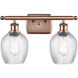 Ballston Salina 2 Light 16 inch Antique Copper Bath Vanity Light Wall Light, Ballston