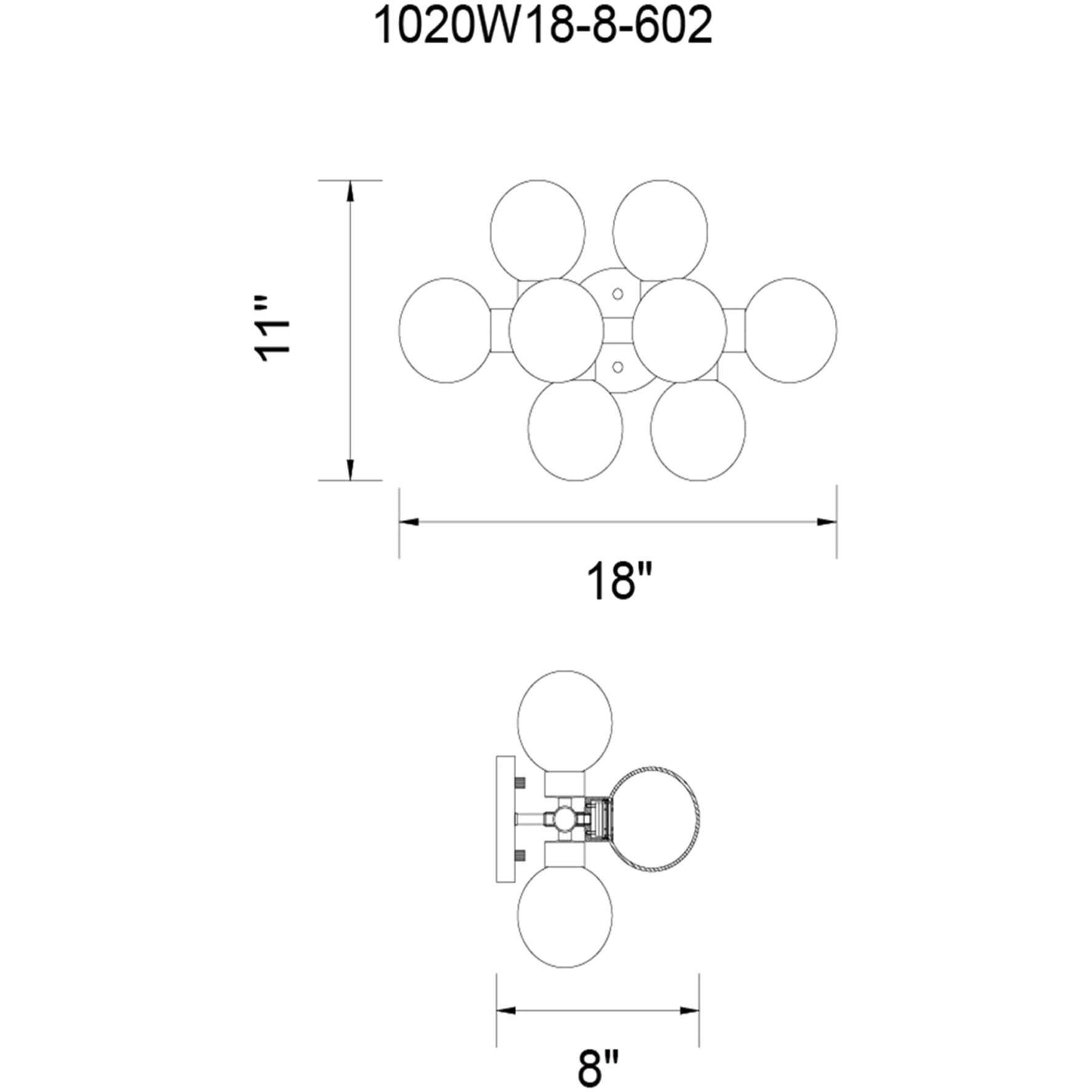 Arya LED 8 inch Satin Gold Wall Light