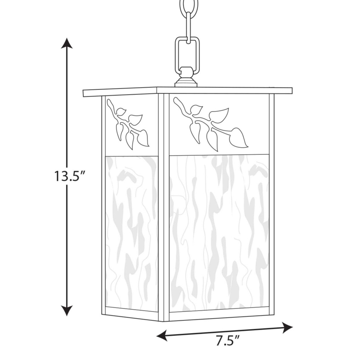 Trellis 1 Light 7.5 inch Antique Bronze Outdoor Hanging Lantern