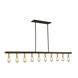 Sandalwood 10 Light 60 inch Satin Brass Island Light Ceiling Light