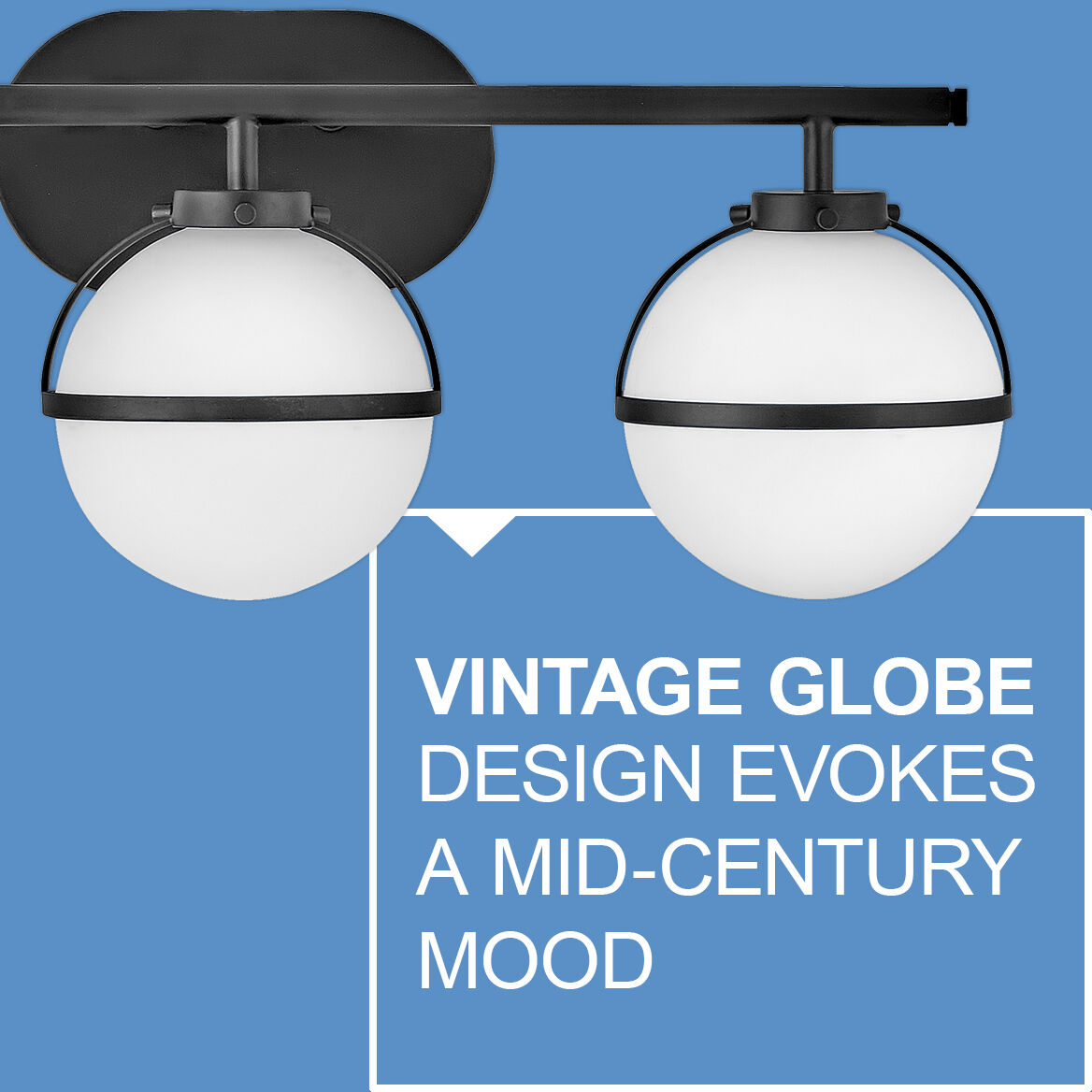 Hollis LED 24 inch Black Vanity Light Wall Light