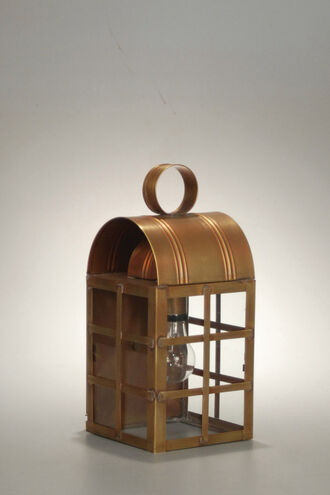Adams 2 Light 14 inch Dark Brass Outdoor Wall Light in No Scroll, Clear Glass, Two 60W Candelabra