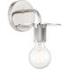 Central 1 Light 6 inch Polished Nickel Wall Sconce Wall Light
