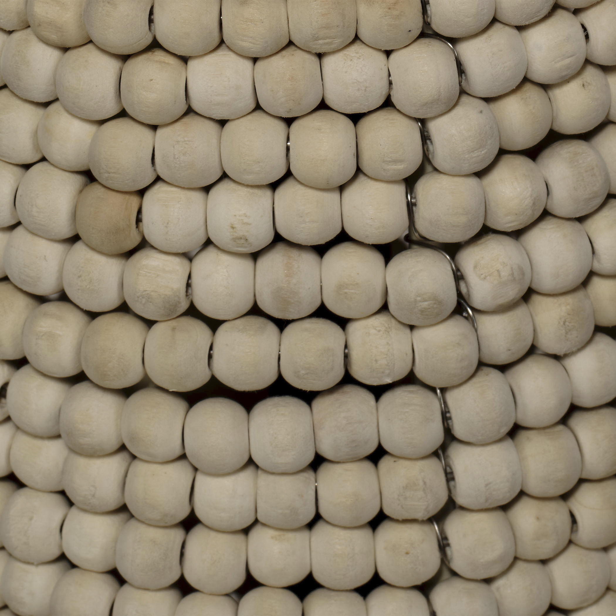 Rowan 70 inch 60 watt Cream Wood Beads Floor Lamp Portable Light, Inline