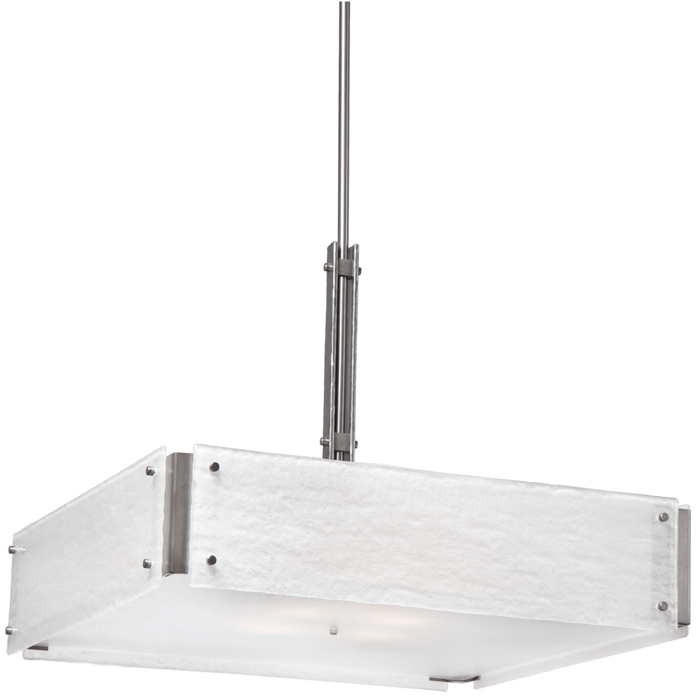 Urban Loft 4 Light 24 inch Beige Silver Chandelier Ceiling Light in Metallic Beige Silver, Bronze Granite, Square