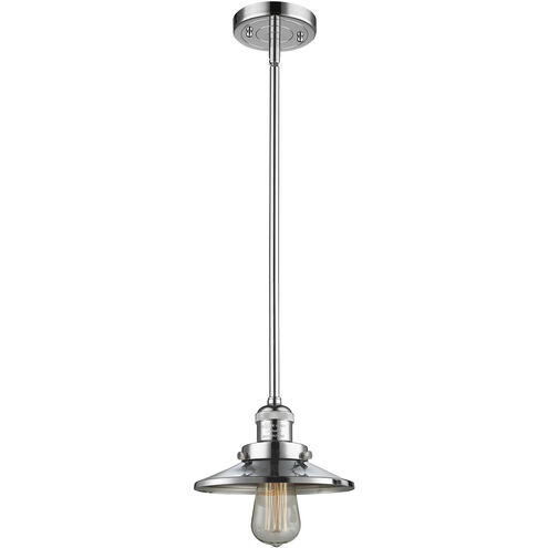 Franklin Restoration Railroad 1 Light 8 inch Polished Chrome Mini Pendant Ceiling Light in Incandescent, Franklin Restoration