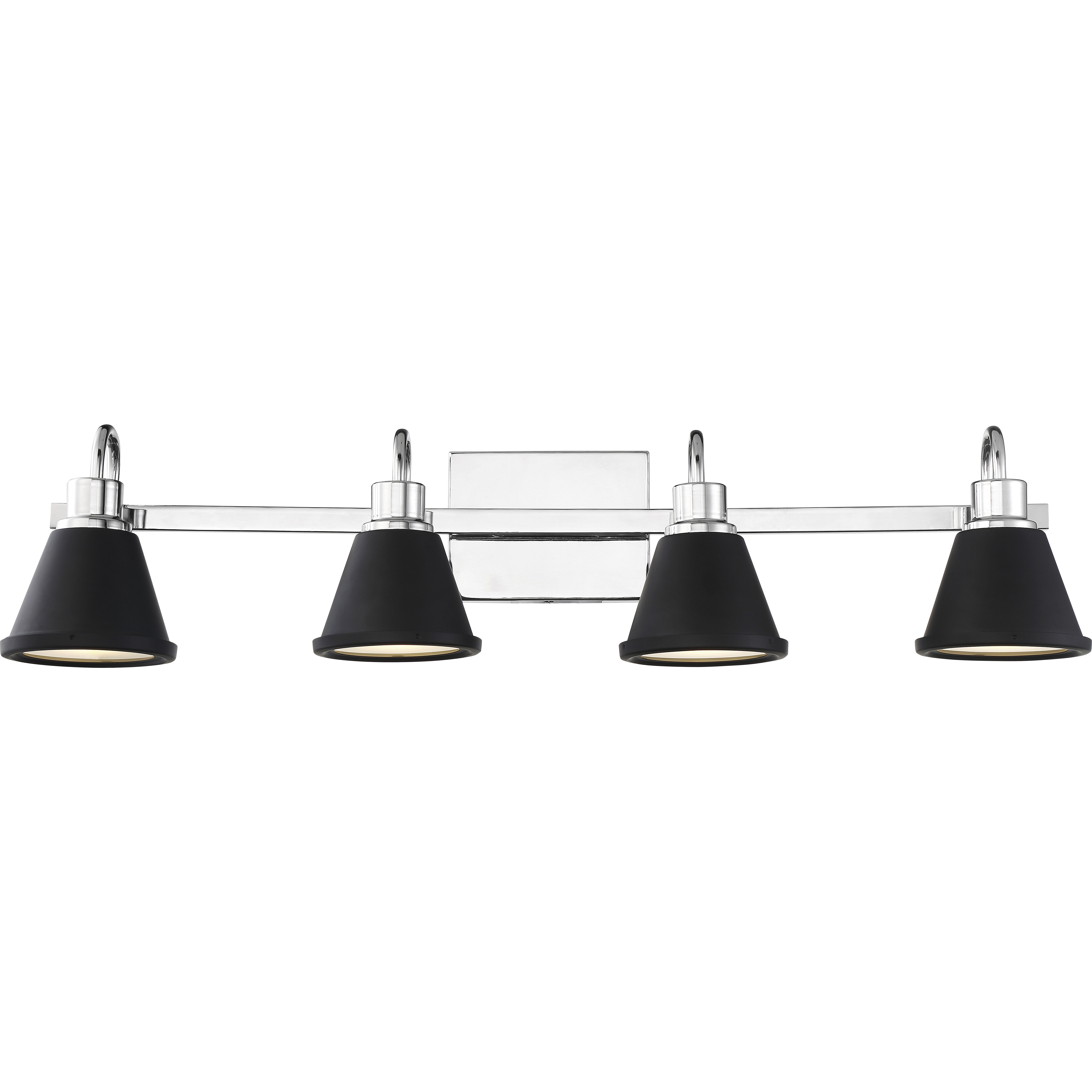 Bette LED 32 inch Polished Nickel and Matte Black Vanity Light Wall Light
