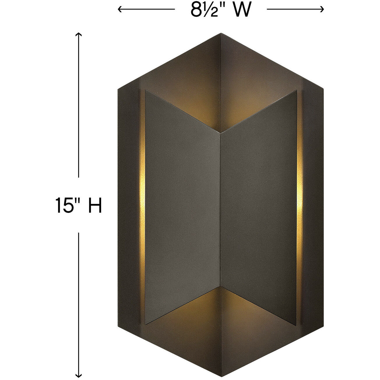 Lex LED 15 inch Bronze Outdoor Wall Mount Lantern, Medium
