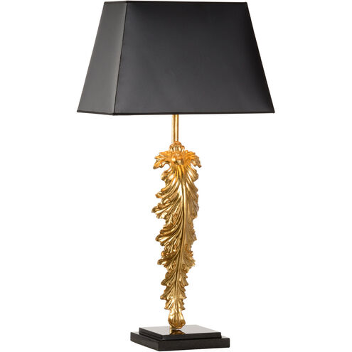 Chelsea House 32 inch 60.00 watt Antique Gold/Black Marble Table Lamp Portable Light