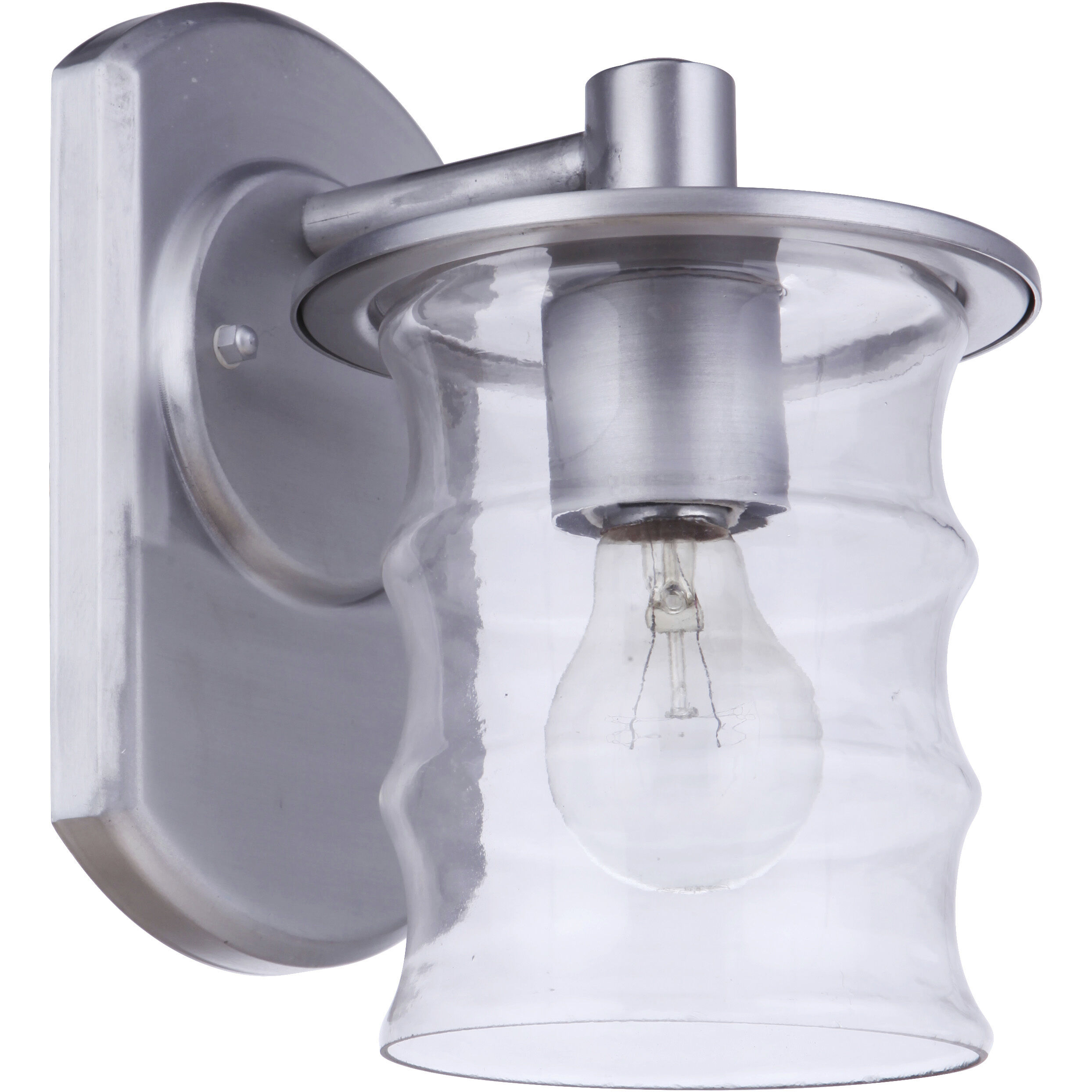 Canon Outdoor Wall Mount in Satin Aluminum, Medium