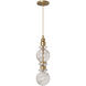 Avra LED 5 inch Aged Brass Pendant Ceiling Light
