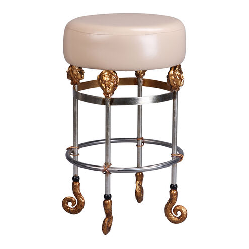 Armory 26 inch Chrome and Gold Bar Stool, Flambeau