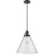 Franklin Restoration Cone LED 12 inch Oil Rubbed Bronze Mini Pendant Ceiling Light in Seedy