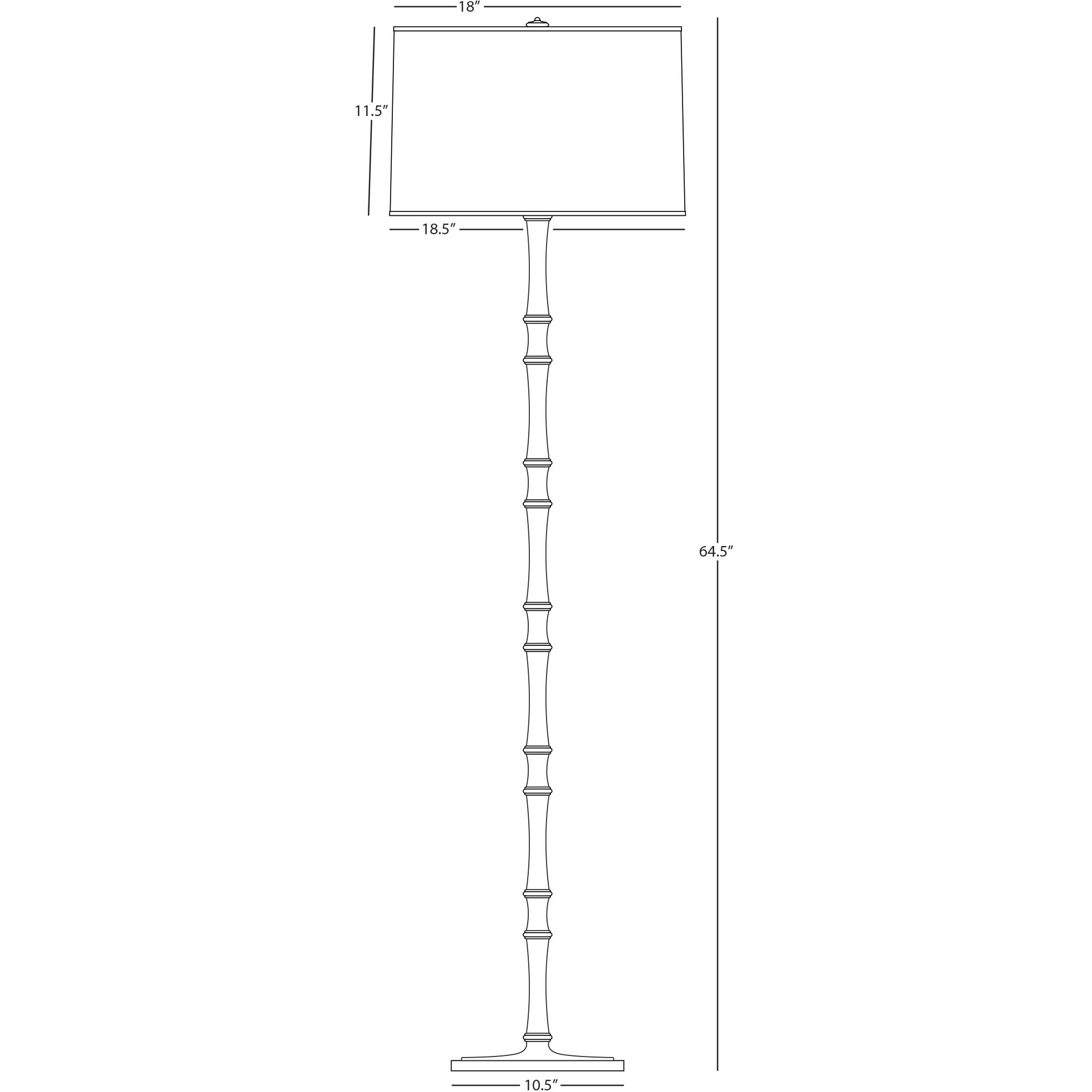 Kane 64.5 inch 150.00 watt Smokey Taupe with Polished Nickel Floor Lamp Portable Light in Smoky Taupe