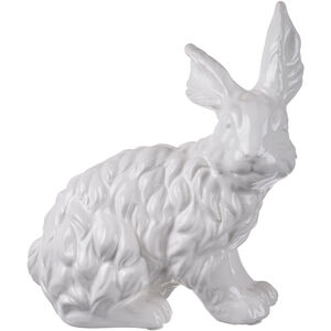 Fluffy Rabbit White Accent Decor