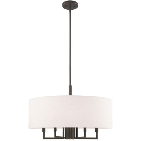 Meridian 6 Light 24 inch English Bronze Pendant Chandelier Ceiling Light
