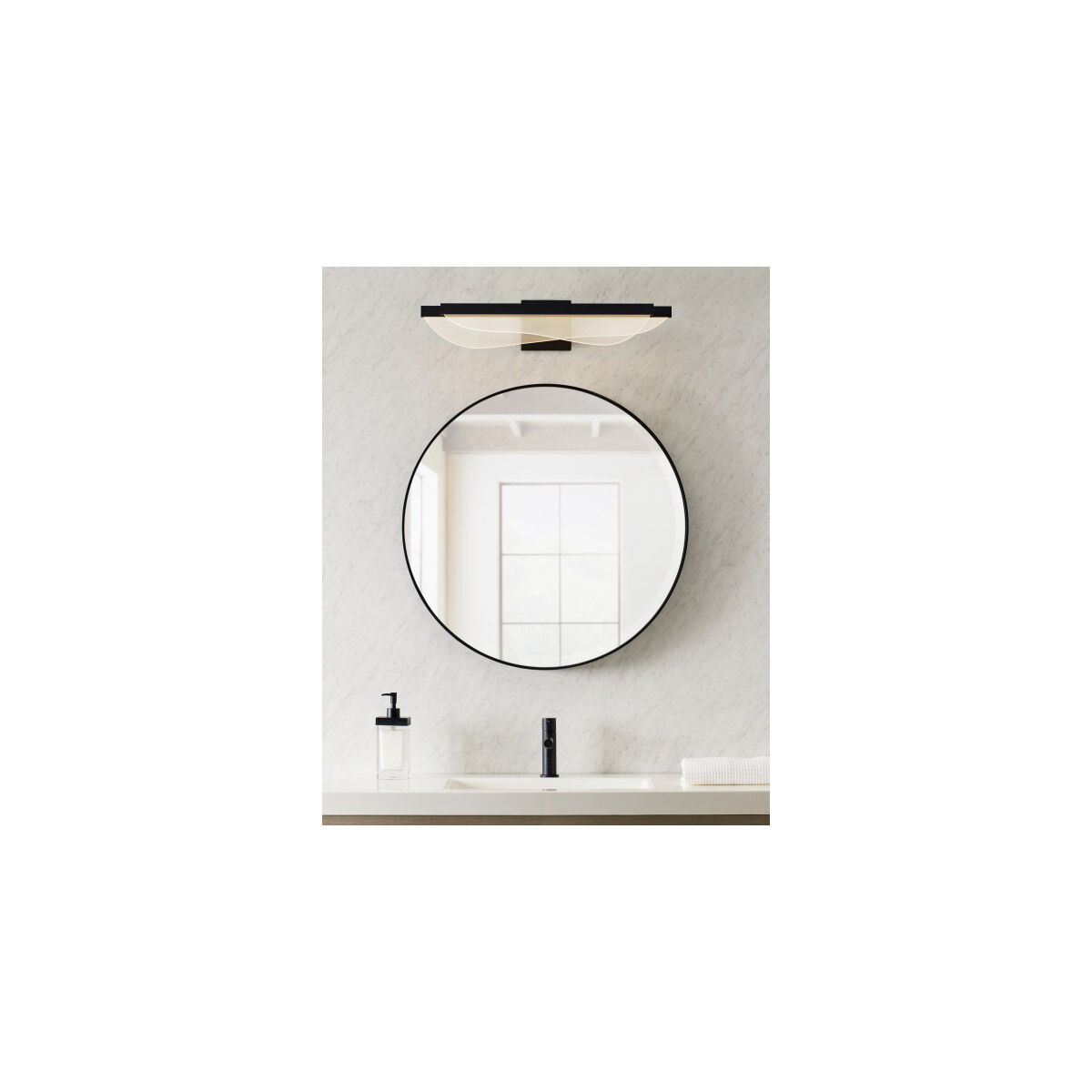 Sean Lavin Nyra LED 24.7 inch Polished Nickel Bath Light Wall Light in LED 90 CRI 3000K 277V, Integrated LED