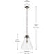 Marsailli 1 Light Polished Nickel Pendant Ceiling Light, Large