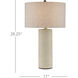 Polka Dot 28.25 inch 150 watt Ivory and Brown with Polished Brass Table Lamp Portable Light