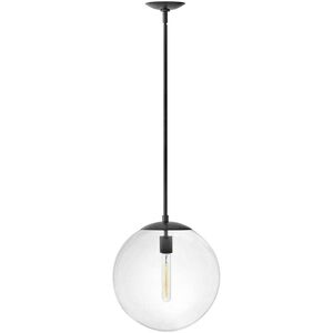 Warby 1 Light 13.5 inch Black Indoor Chandelier Ceiling Light in Clear