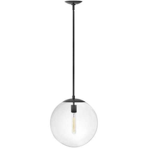 Warby 1 Light 13.5 inch Black Indoor Chandelier Ceiling Light in Clear
