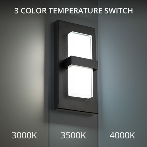 Bandeau LED 16 inch Black Outdoor Wall Light in 4000K, dweLED