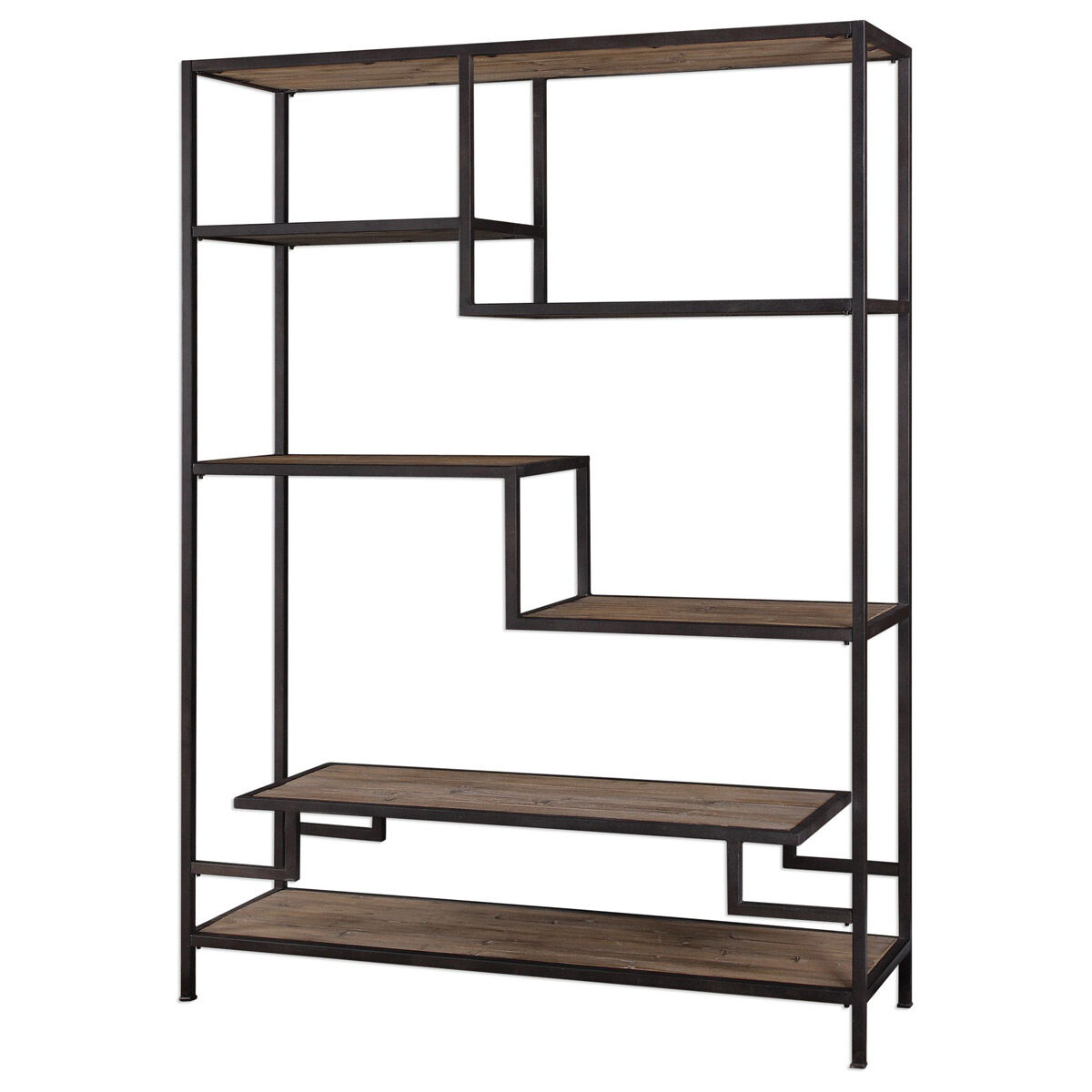 Sherwin 80 X 58 inch Aged Black Etagere