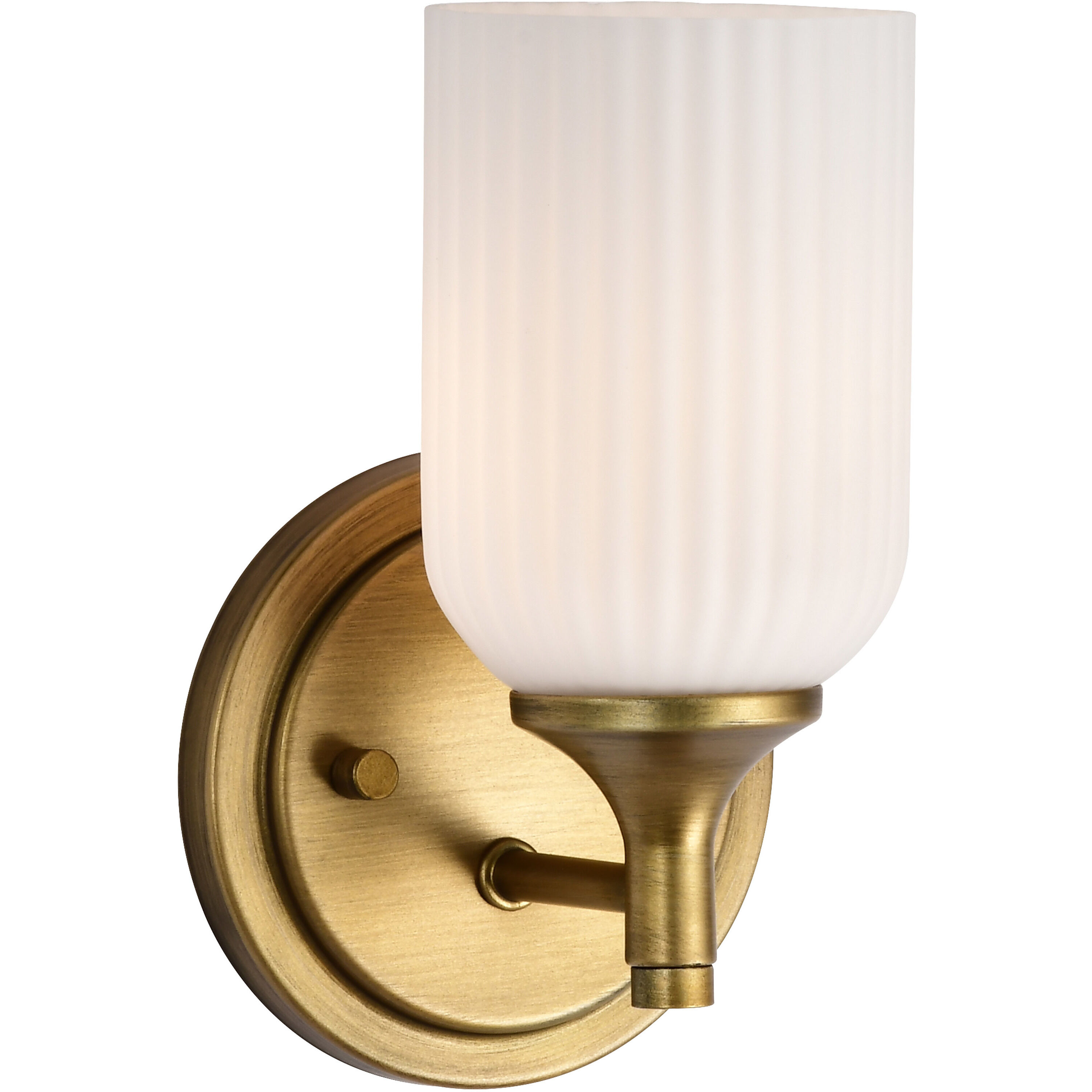 Solara 5 inch Natural Brass Vanity Wall Light