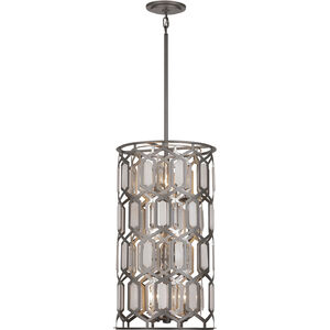Hexly 9 Light 16 inch Bronze and Sultry Silver Foyer Pendant Ceiling Light