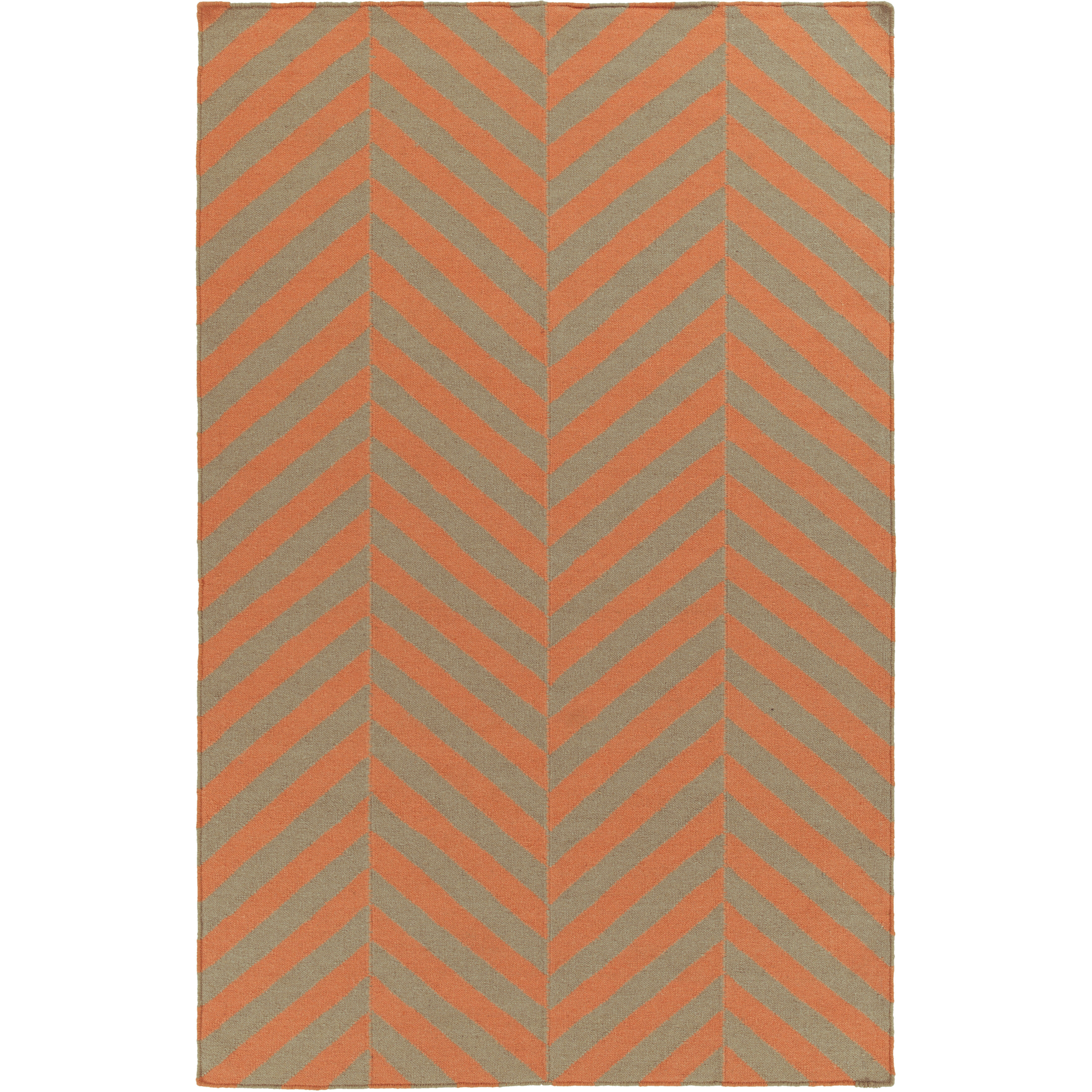 Frontier 36 X 24 inch Bright Orange, Camel Rug