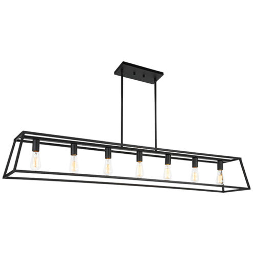 Candor 7 Light 10 inch Rusty Black Chandelier Ceiling Light