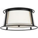 Drew & Jonathan Cortes 2 Light 13.5 inch Midnight Black Flush Mount Ceiling Light, Medium