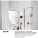 Shea LED 5.25 inch Lacquered Brass Bath Light Wall Light