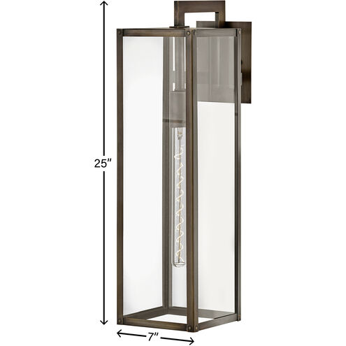 Max Outdoor Wall Mount Lantern in Burnished Bronze, Non-LED