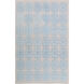 Adeline 36 X 24 inch Blue and Gray Area Rug, Wool, Viscose, and Cotton