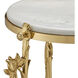Fiore 17 inch Polished Brass/Natural Accent Table