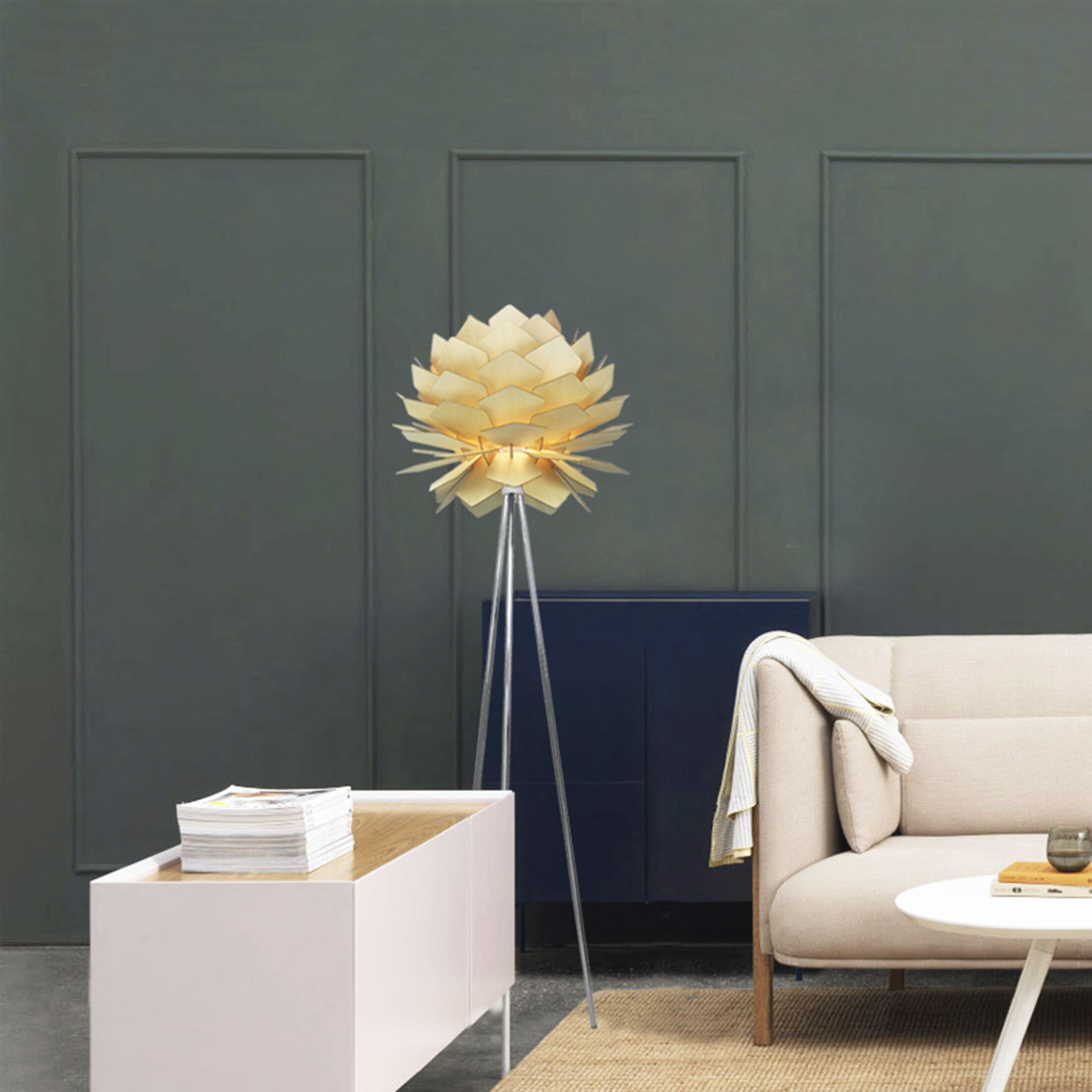 Canada 64.2 inch 60.00 watt Natural Wood Floor Lamp Portable Light