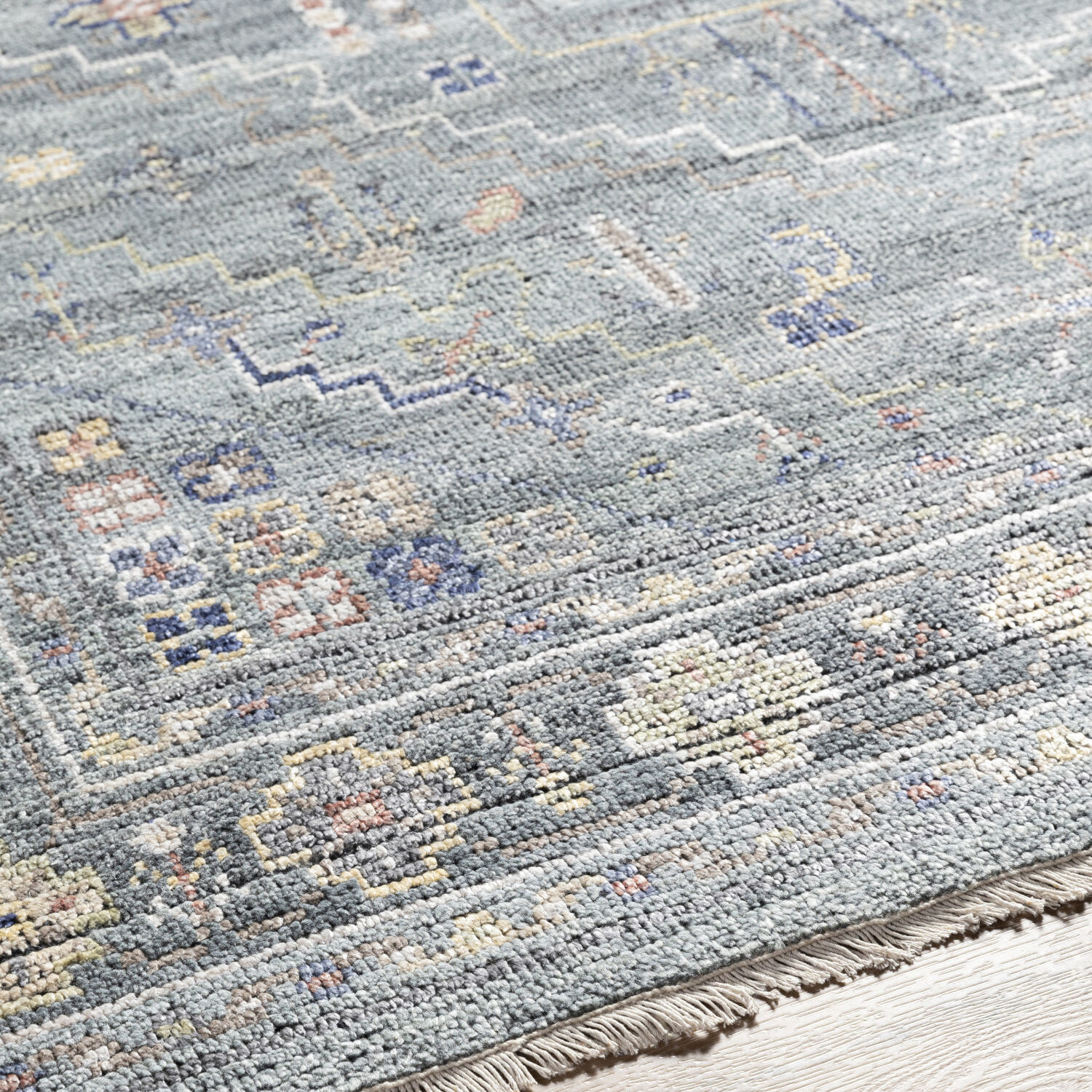 Kushal 90 X 60 inch Slate Rug, Rectangle