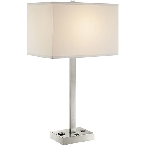 Quinn 29 inch 100.00 watt Brushed Nickel Table Lamp Portable Light