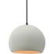 Radiance 1 Light 7 inch Matte White and Champagne Gold and Matte Black Pendant Ceiling Light