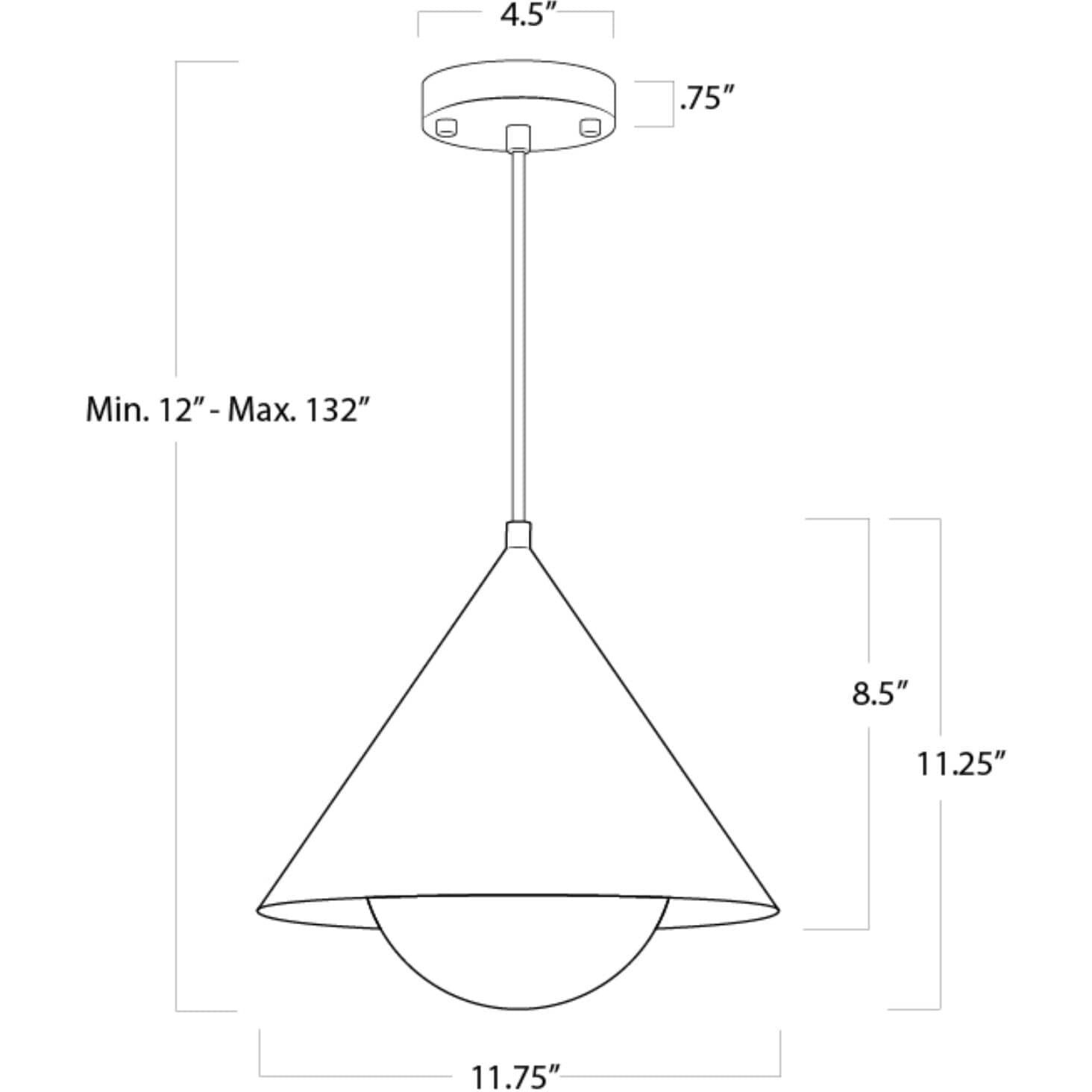 Hilton 1 Light 11.75 inch White and Natural Brass Pendant Ceiling Light